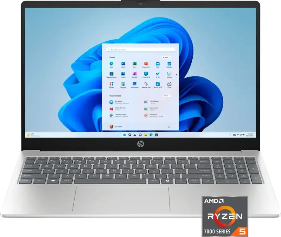 HP - Laptop Pantalla Táctil  15,6&quot; - AMD Ryzen 5-7520U  - 16 GB de memoria - SSD de 256 GB - Windows 11 Home - Color plata natural - 12 Meses Garantia!