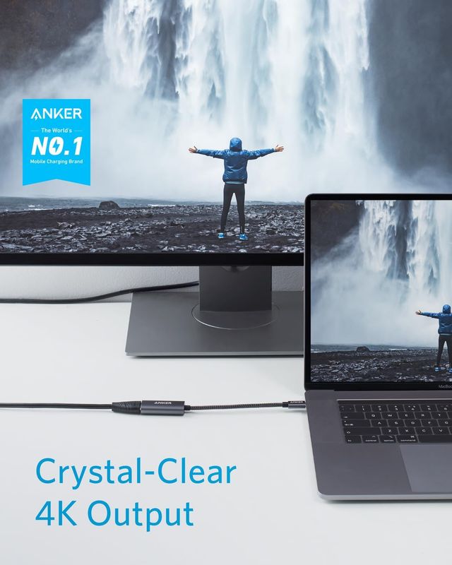 Anker Adaptador USB C a HDMI (4K @60Hz), adaptador USB-C 310 (HDMI 4K), para MacBook Pro, MacBook Air, Pixelbook, XPS y más (compatible con puertos Thunderbolt 3)