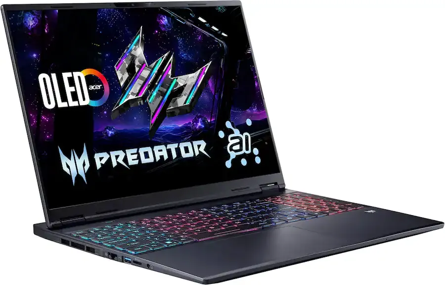 Acer - Predator Helios Neo 16S Laptop Gaming con IA - Pantalla OLED 16" 240 Hz - Intel Core Ultra 9 - NVIDIA GeForce RTX 5060 8GB– 16 GB – 1 TB - Negro Obsidiana - 12 Meses Garantia!