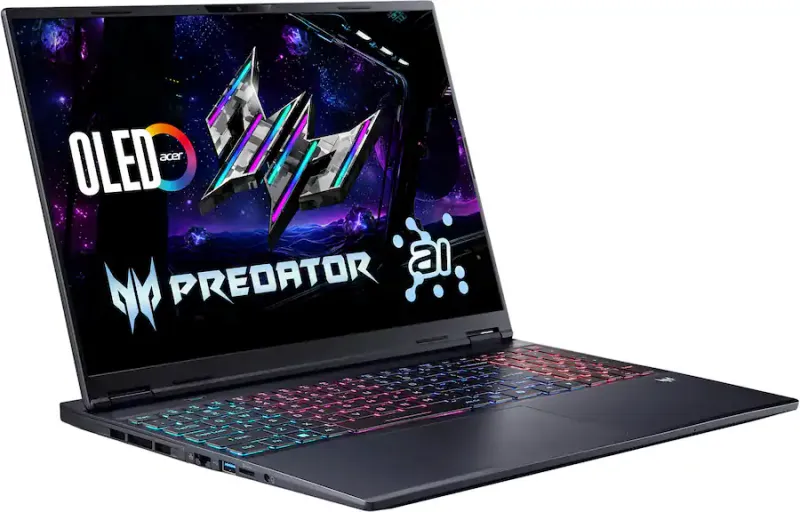 Acer - Predator Helios Neo 16S Laptop Gaming con IA - Pantalla OLED 16&quot; 240 Hz - Intel Core Ultra 9 - NVIDIA GeForce RTX 5060 8GB– 16 GB – 1 TB - Negro Obsidiana - 12 Meses Garantia!