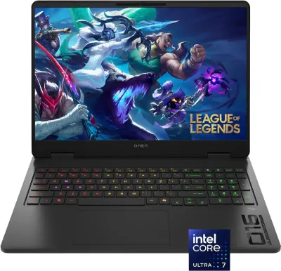 HP OMEN - Laptop Gaming Pantalla 16&quot; 2K 144 Hz - Intel Core Ultra 7 255H con AI Boost - 16 GB de memoria Exp 64GB - NVIDIA GeForce RTX 5060 8GB - SSD de 1 TB - Negro Sombra - 12 Meses Garantia!