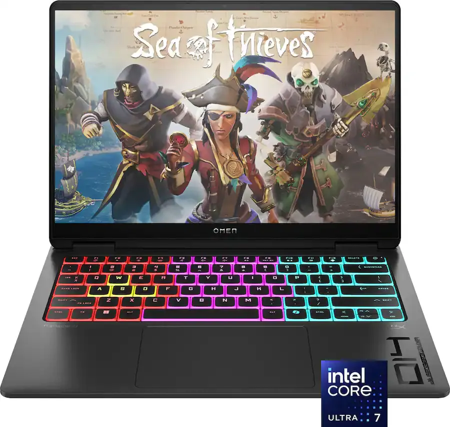HP OMEN - Laptop Gaming Transcend Pantalla  14&quot;  resolución 3K OLED 120 Hz - Intel Core Ultra 7-255H - Memoria de 32 GB - NVIDIA GeForce RTX 5060 8GB - SSD de 1 TB - Negro Sombra - 12 Meses Garantia!