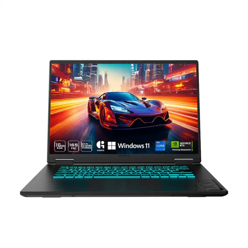 GIGABYTE - Laptop GAMING A16 - Pantalla 16" 165Hz  WUXGA Intel Core i7-13620H - 512GB SSD - 16GB DDR5 RAM - GeForce RTX 4050 6GB - Acero negro - 12 Meses Garantia!