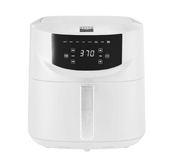 Serie Bella Pro - 8 qt. Freidora de aire digital con cesta dividida - Blanco