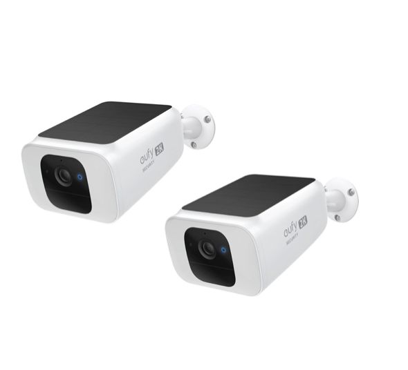 eufy Security - SoloCam S40 2 Cámaras de Seguridad Inalámbricas para Exteriores 2K 8GB con Panel Solar Integrado - Blanco - 12 Meses Garantia!