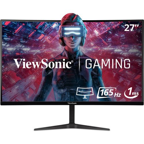 Pantalla ViewSonic VX2718-2KPC-MHD Monitor de juegos curvado de 27 pulgadas 1440p 1ms 180Hz con FreeSync Premium, cuidado de los ojos, HDMI  - 12 Meses Garantia!