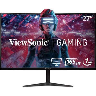 Pantalla ViewSonic VX2718-2KPC-MHD Monitor de juegos curvado de 27 pulgadas 1440p 1ms 180Hz con FreeSync Premium, cuidado de los ojos, HDMI  - 12 Meses Garantia!