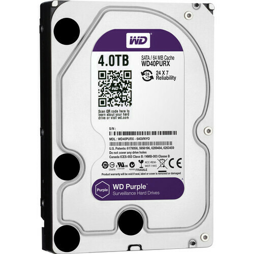 Disco duro interno de vigilancia WD 4TB morado 5400 rpm SATA III 3.5 "(OEM)