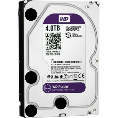 Disco duro interno de vigilancia WD 4TB morado 5400 rpm SATA III 3.5 "(OEM)