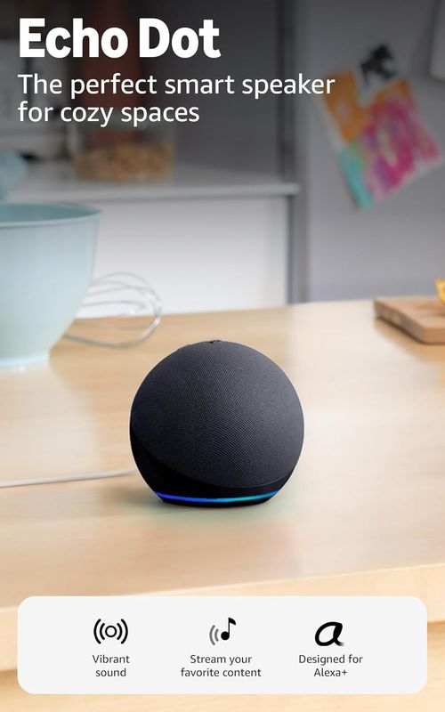 Amazon - Echo Dot (5.ª generación, versión 2022) Altavoz inteligente con Alexa - Carbón