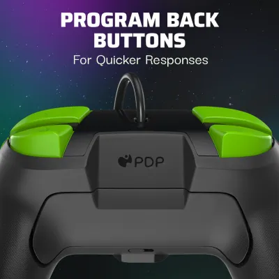 PDP - Controlador con cable mejorado REMATCH para Nintendo Switch, Nintendo Switch Lite y Nintendo Switch - Modelo OLED - 1-Up brilla en la oscuridad
