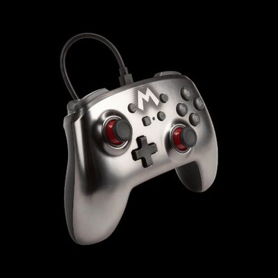 PowerA - control con cable mejorado para Nintendo Switch - Mario Silver