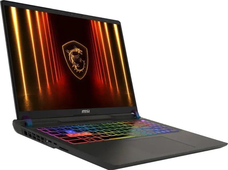 MSI - Laptop Gaming Vector 16 HX AI 400 Pantalla 16"  240 Hz QHD+ - Intel Ultra 9-275HX - GeForce RTX 5080 con 16GB video - Ram 16 GB Exp 64GB - 1 TB de SSD - Gris cosmos - 12 Meses Garantia!