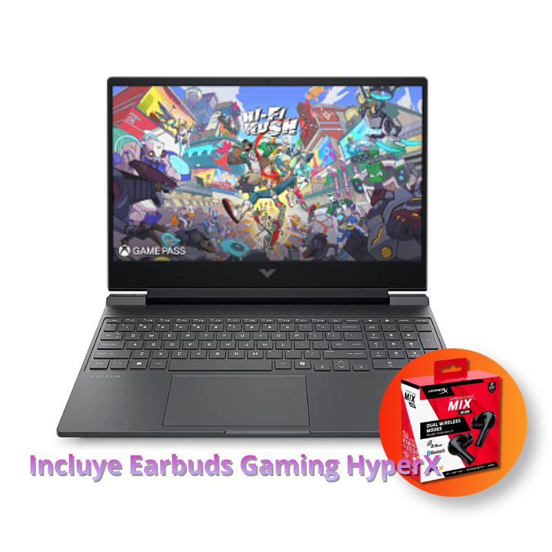 HP - Laptop Gaming Victus Pantalla 15,6" 144 Hz Full HD - Intel Core i7-13620H - 16 GB DDR5 Exp 64GB - NVIDIA GeForce RTX 5060 8GB - SSD de 1 TB - Color plata - INCLUYE AUDIFONOS - 12 Meses Garantia!