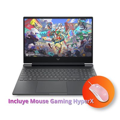HP - Laptop Gaming Victus Pantalla 15,6" 144 Hz Full HD - Intel Core i7-13620H - 16 GB DDR5 Exp 64GB - NVIDIA GeForce RTX 5060 8GB - SSD de 1 TB - Color plata - INCLUYE MOUSE - 12 Meses Garantia!
