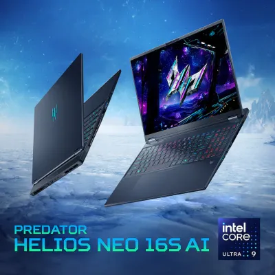Acer - Predator Helios Neo 16S Laptop Gaming con IA - Pantalla OLED 16" 240 Hz - Intel Core Ultra 9 - NVIDIA GeForce RTX 5060 8GB– 16 GB – 1 TB - Negro Obsidiana - 12 Meses Garantia!