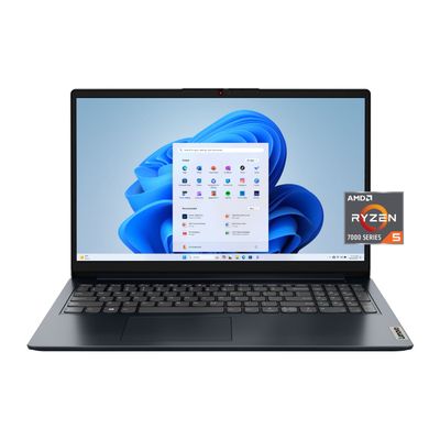 Laptop Lenovo IdeaPad 1 - Pantalla 15.6" FULL HD , AMD Ryzen 5 7520U, 8GB RAM, 256GB SSD M.2, Gráficos AMD Radeon 610M, Webcam HD, BT, Windows 11 Home , Azul - 12 Meses Garantia!
