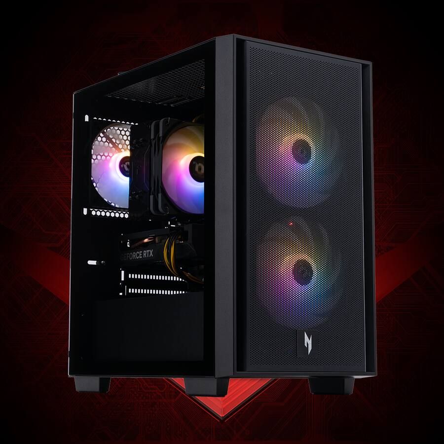 Acer - Nitro 60 N60-640-UR26 - Ordenador de sobremesa con Intel Core i7 14700F, NVIDIA GeForce RTX 5060 Ti con 16GB , 32 GB de RAM, SSD de 2 TB, Windows 11, color negro