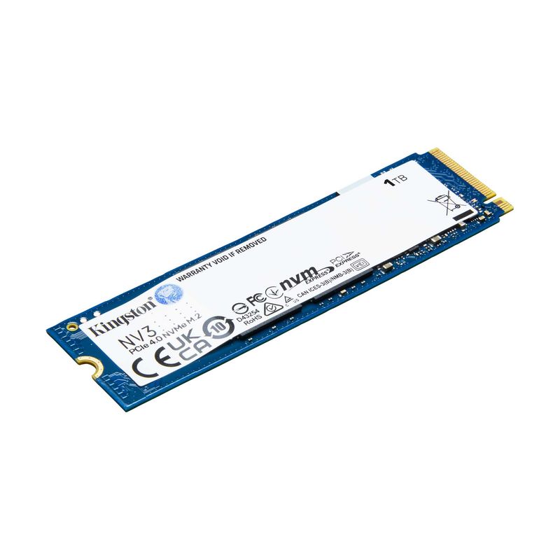 Kingston NV3 1TB M.2 2280 NVMe SSD | PCIe 4.0 Gen 4x4 | Hasta 6000 MB/s | SNV3S/1000G - 12 Meses Garantia!