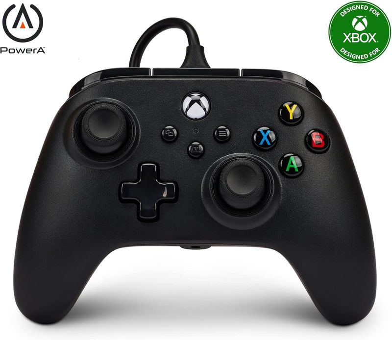 PowerA control alámbrico negro para Xbox Serie X|S, Xbox One y Windows 10|11 - licencia oficial de Xbox - Negro Edition
