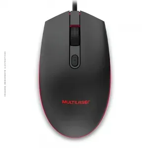 Mouse Gaming Multilaser GM-100 / Luces LED / Cable 1.5m / 2400 DPI