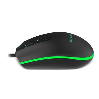 Mouse Gaming Multilaser GM-100 / Luces LED / Cable 1.5m / 2400 DPI