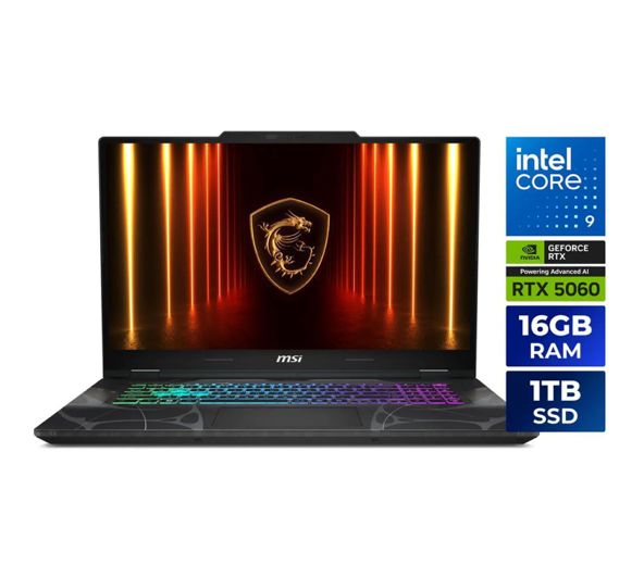 MSI Cyborg 17 - Pantalla FHD 17,3" 144 Hz - Procesador Intel Core 9 270H (2,70-5,80 GHz) - GeForce RTX 5060 8GB - DDR5 16 GB 5600 MHz - SSD 1TB Windows 11 Home (2026) 12 Meses Garantia!