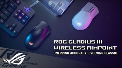 ASUS - ROG Gladius III Core - Ratón óptico ergonómico ligero para juegos - Con cable - Negro.