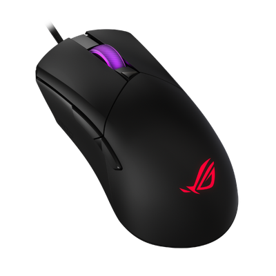 ASUS - ROG Gladius III Core - Ratón óptico ergonómico ligero para juegos - Con cable - Negro.