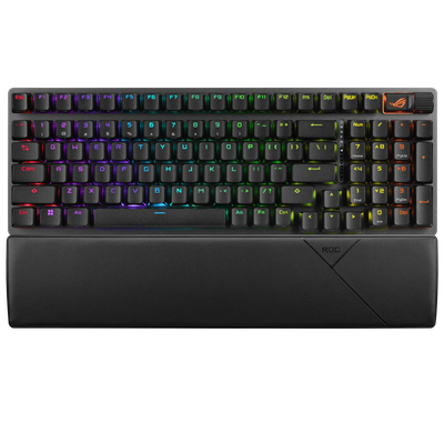ASUS Republic of Gamers Strix Scope II 96 Teclado inalámbrico para juegos (interruptores lineales NX Snow) - Negro