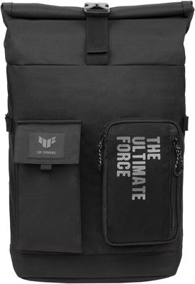 ASUS Mochila TUF Gaming VP4700, portátil de hasta 17 pulgadas, con cierre plegado superior para cambiar el tamaño, peso ligero y duradero repelente al agua para uso diario - Negro