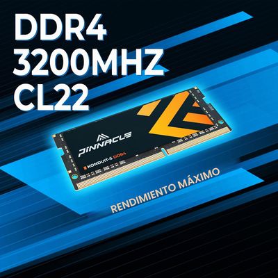 Timetec Pinnacle 8 GB DDR4 3200 MHz (o 2933 MHz o 2666 MHz) PC4-25600 sin ECC sin búfer 1.2 V CL22 1Rx8 de rango único 260 pines SODIMM Módulo de memoria RAM para Laptops - 12 Meses Garantia!
