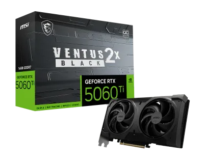 MSI GeForce RTX™ 5060 Ti 16G VENTUS 2X OC BLACK PLUS