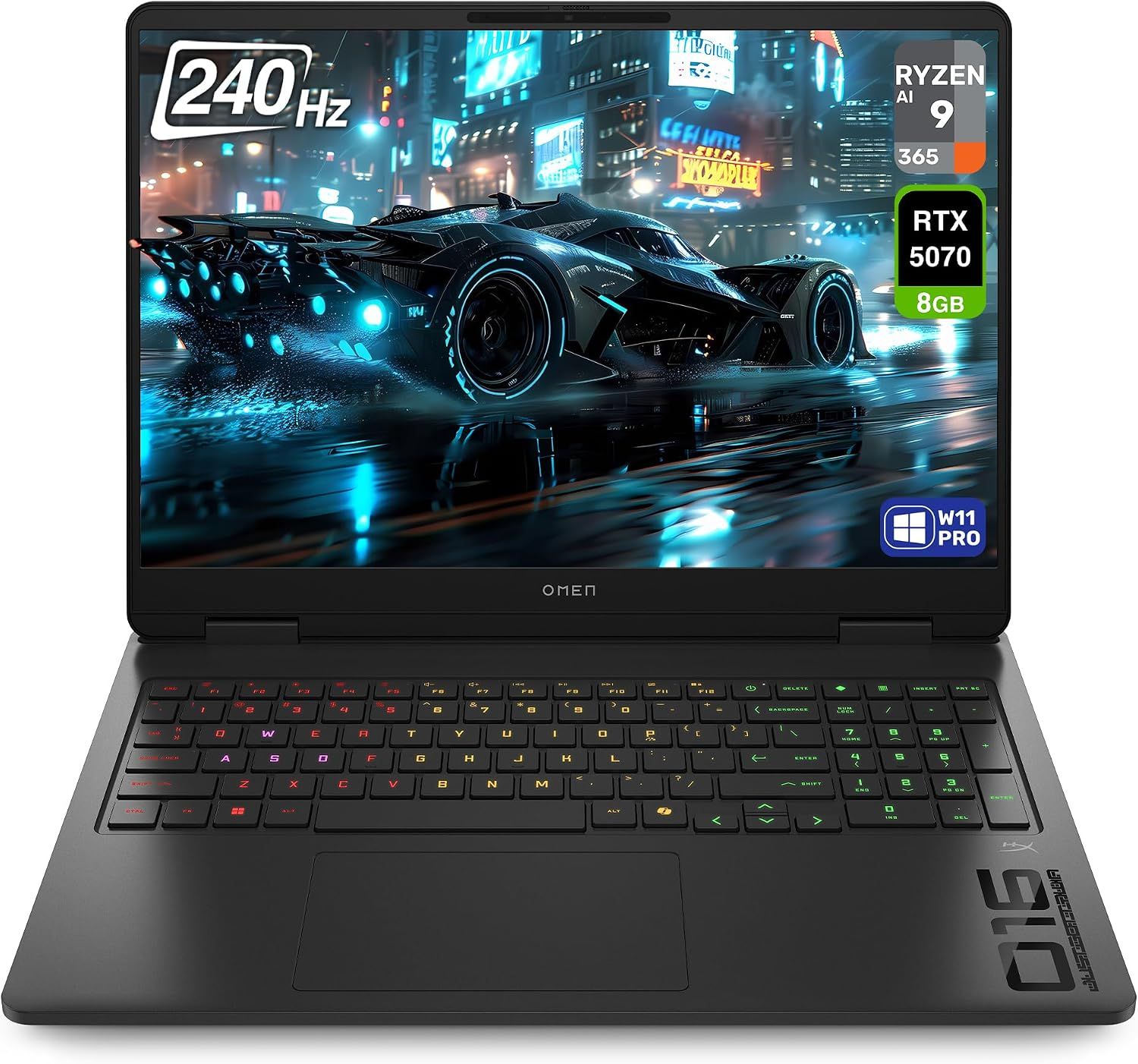 HP OMEN 16 Laptop Gaming  AMD Ryzen AI 9-365, 32 GB DDR5 RAM EXP 64GB, 2 TB SSD, Pantalla WQXGA 16" 240Hz, Nvidia RTX 5070 8GB , teclado retroiluminado RGB de 4 zonas, Win 11 PRO - 12 Meses Garantia!