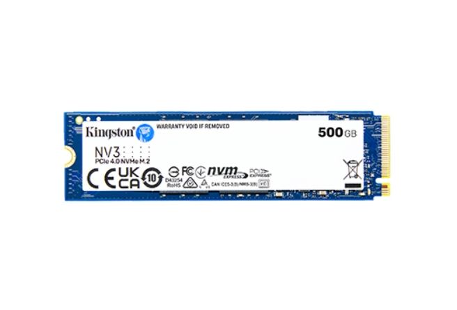 Kingston NV3 500GB M.2 2280 NVMe SSD | PCIe 4.0 Gen 4x4 | Hasta 5000 MB/s | SNV3S/500G - 12 Meses Garantia!