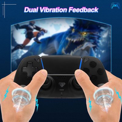 Control juegos compatible con PS5/Slim/Pro/PC, mando inalámbrico con giroscopio de 6 ejes, doble vibración y batería de 1500 mAh. Color Negro - 3 Meses Garantia!