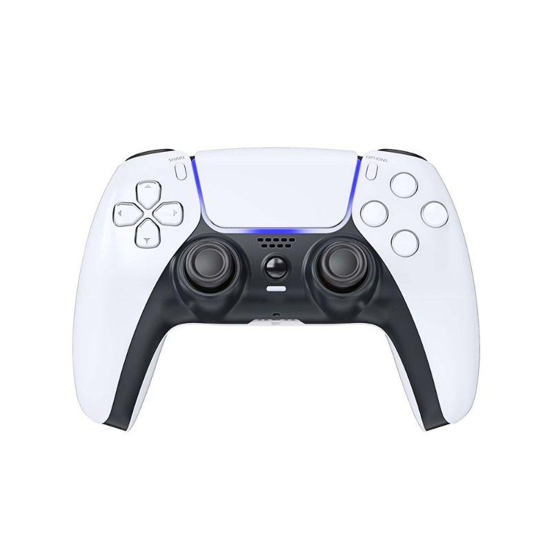 Control juegos compatible con PS5/Slim/Pro/PC, mando inalámbrico con giroscopio de 6 ejes, doble vibración y batería de 1500 mAh. Color Blanco - 3 Meses Garantia!