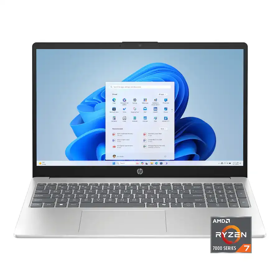 HP - Laptop Pantalla Táctil Full HD 15,6" - AMD Ryzen 7 Serie 7000  - 16 GB de memoria - SSD de 512 GB - Windows 11 Home - Plata natural - 12 Meses Garantia!