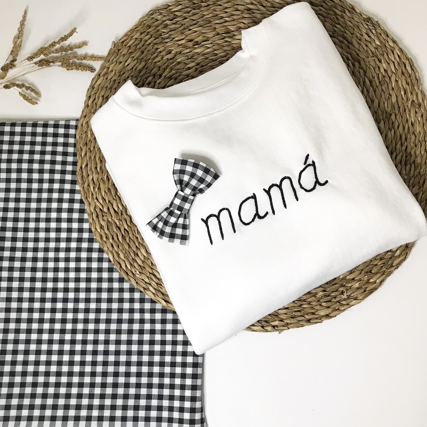 Sudadera mamá blanca