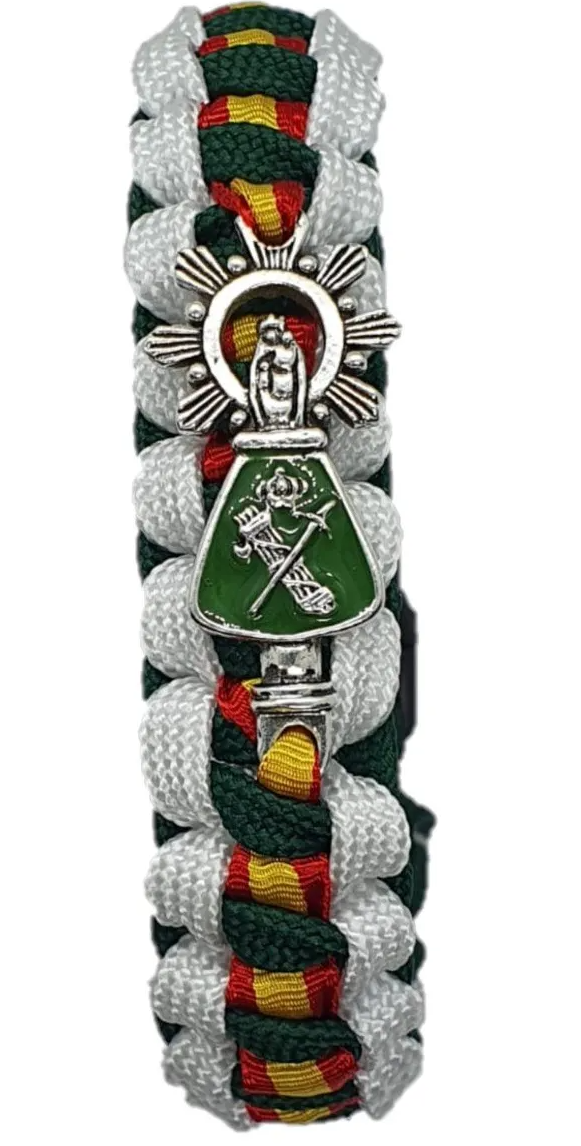 VIRGEN DEL PILAR VERDE Y BLANCA