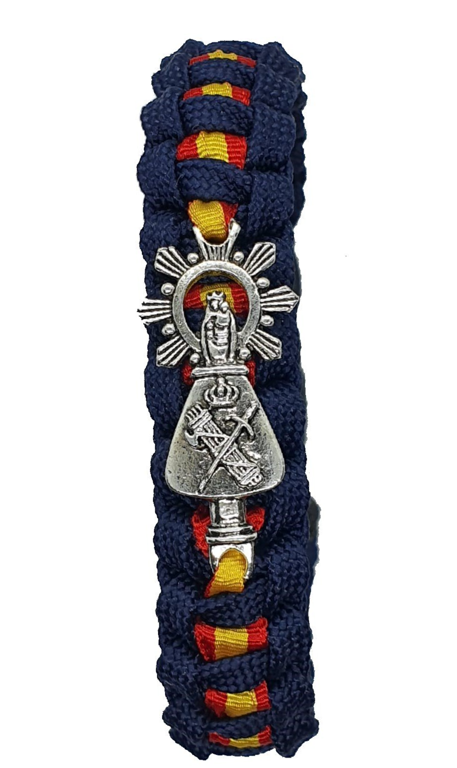 VIRGEN DEL PILAR AZUL PLATEADA