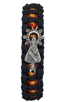 VIRGEN DEL PILAR NEGRA PLATEADA
