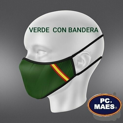 MASCARILLA VERDE CON BANDERA