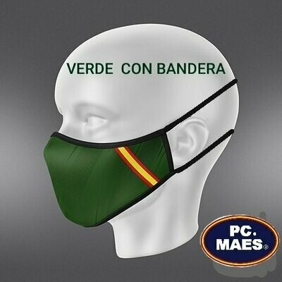 MASCARILLA VERDE CON BANDERA
