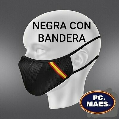 MASCARILLA NEGRA CON BANDERA