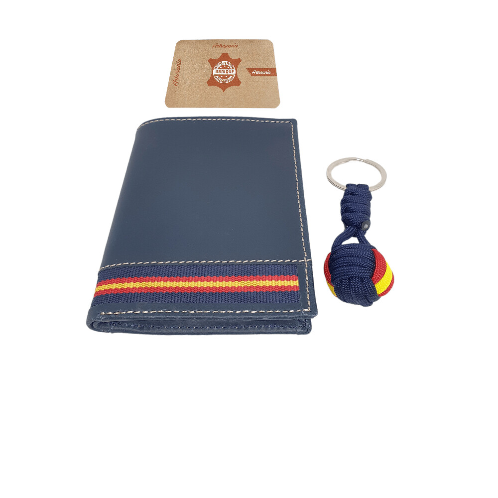 CARTERA PIEL AZUL