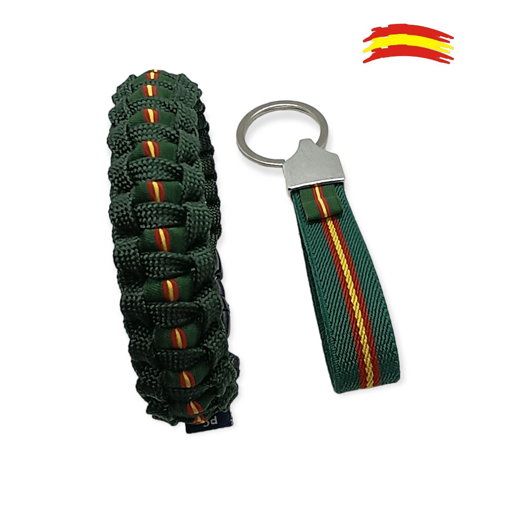DUO PULSERA LLAVERO VERDE OSCURO