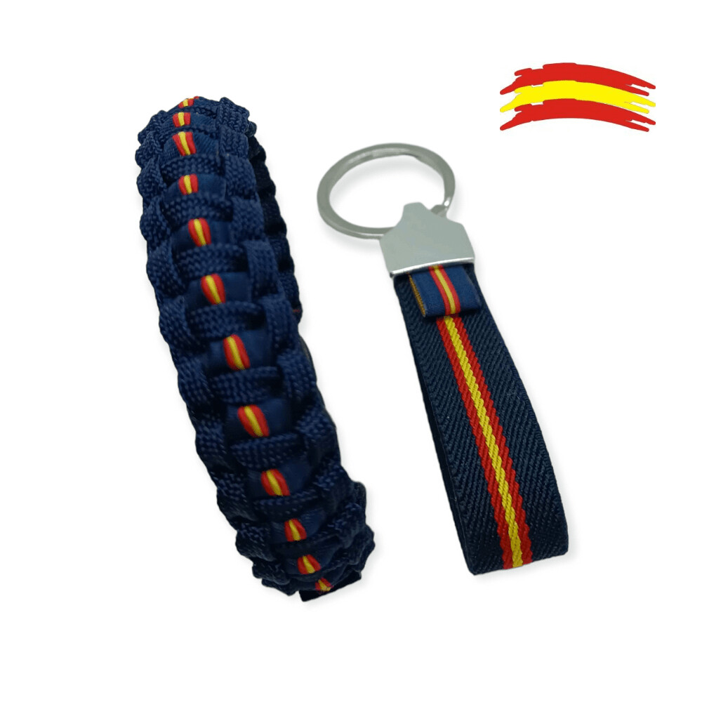 DUO PULSERA LLAVERO AZUL MARINO
