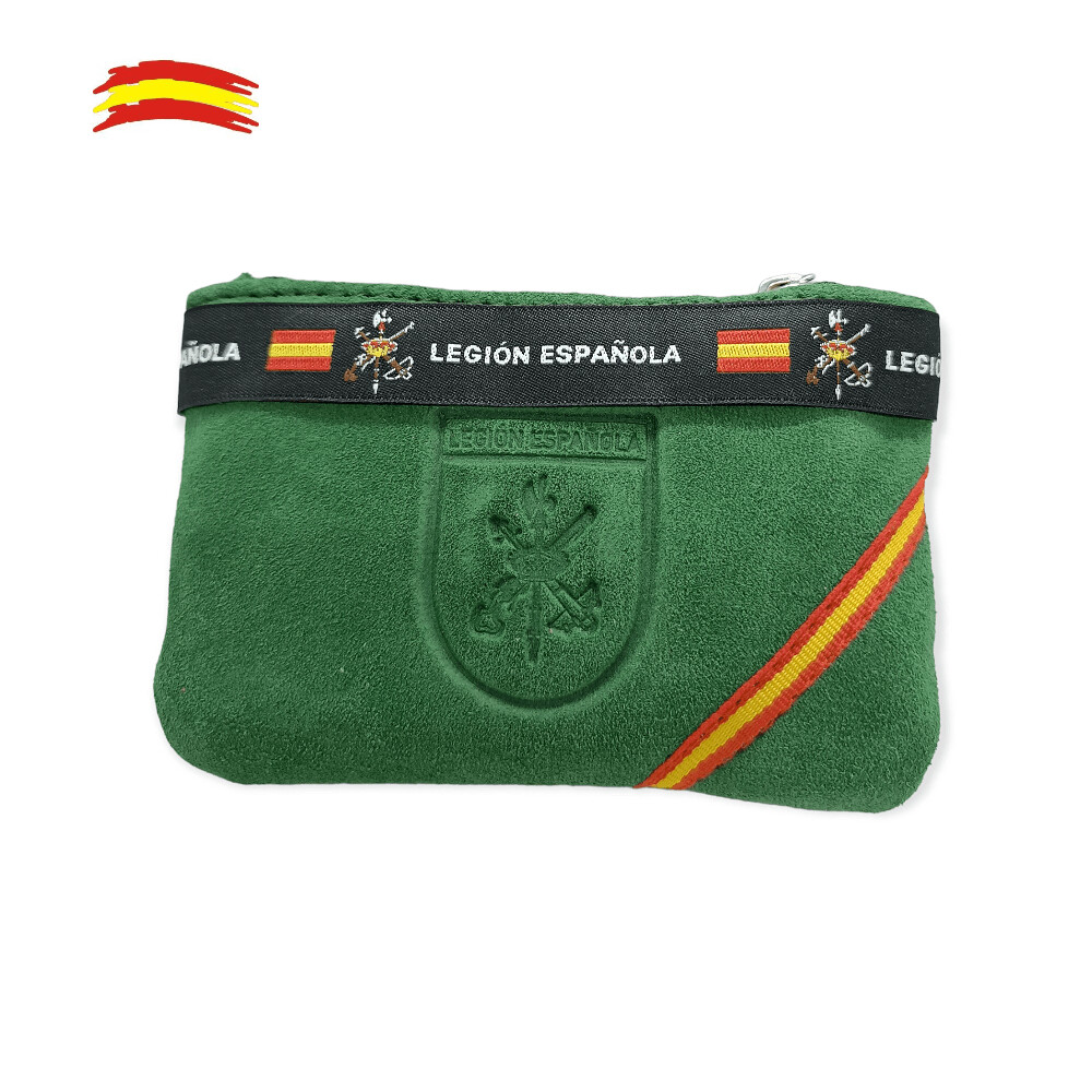 MONEDERO PIEL ANTE VERDE  DE LA LEGION ESPAÑOLA
