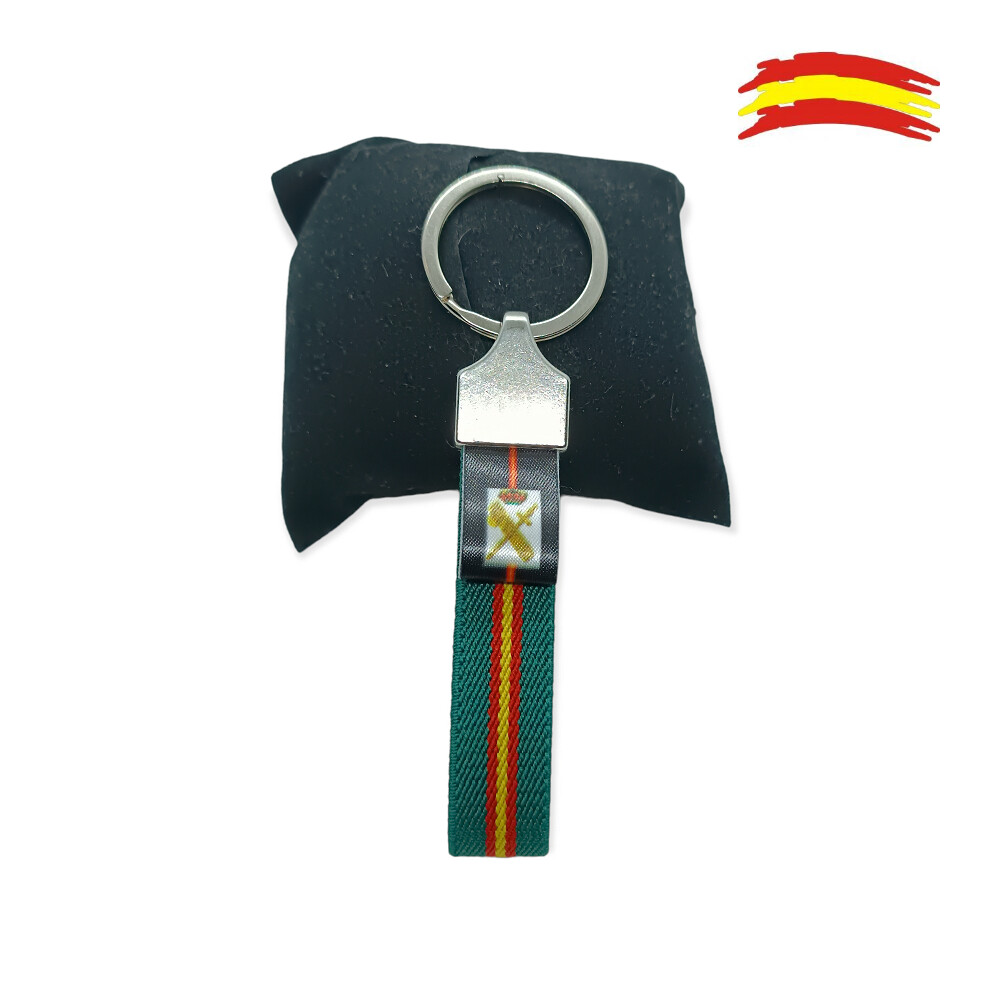 VERDE GUARDIA CIVIL LLAVERO ELASTICO